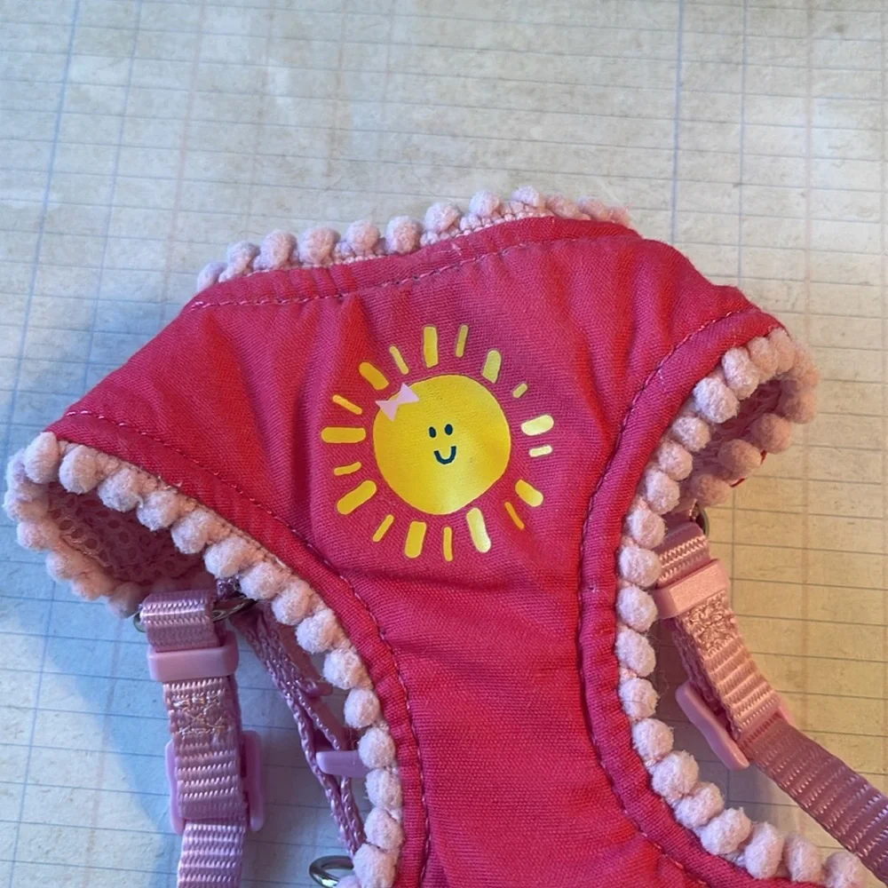 Top Paw Smiley Sunshine Pink Pet Harness